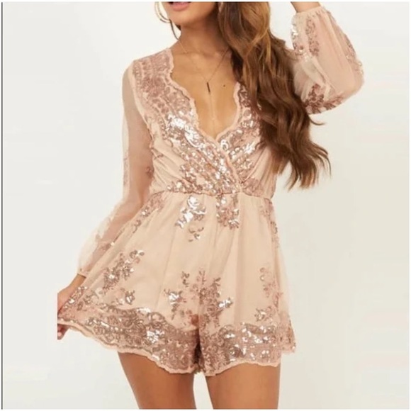 Reverse Pants - Reverse Sequin Romper